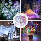 JMEXSUSS 2 Pack Color Changing Fairy Lights Battery Operated, Total 200 LED 66ft Color Changing Christmas Lights with Remote, 8 Modes Twinkle String Lights for Bedroom Decor, Cool White & Multicolor