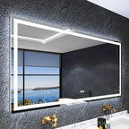 LED Bathroom Mirror 72"x 36",Front Lit and Backlit Bathroom Mirror with Lights,Stepless Dimmable,Anti-Fog, Shatter-Proof, Memory, 3 Colors Lighted Vanity Mirror (Horizontal/Vertical)