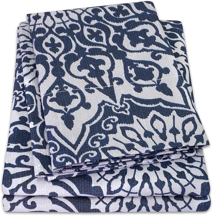 Sweet Home Collection Bed Linen Set - Full Size Sheet Sets, 1800 Supreme Collection, Extra Soft, Deep Pocket, Elastic Corner Straps, 4 Pieces, Oasis