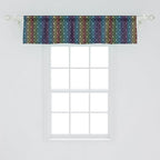 Ambesonne Dog Lover Window Valance Pack of 2, Paw Print Pattern Diamond Shaped Rhombus Shapes Design Geometric Arrangement, Rod Pocket Curtain Valances for Kitchen Bedroom, 54" X 12", Petrol Blue