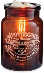 Candle Warmers ETC. Vintage Bulb Illumination Fragrance Warmer- Light-Up Warmer for Warming Scented Candle Wax Melts and Tarts to Freshen Room, Apothecary