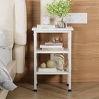 VECELO Modern Nightstands X-Design Side End Table Night Stand with Storage Shelf for Bedroom,Living Room,