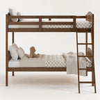 Storkcraft Long Horn Twin-Over-Twin Bunk Bed (Hazelnut)- GREENGUARD Gold Certified, Converts to 2 Individual Twin Beds