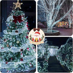 Connectable 240LED 88Ft 13Modes Christmas Lights Outdoor Indoor | Extendable Green Wire Christmas String Lights with Timer | Twinkle Fairy Light Plug in for Xmas Tree Garden Decor Party (Cool White)