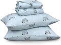 RUVANTI Flannel Sheets Queen Size - 100% Cotton Double Brushed Bed Sheets, Deep Pockets 16 Inches Queen Sheet Set, All Seasons Breathable & Extra Soft - Warm & Cozy, 4 Piece, Soul Dog