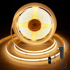 COB LED Strip,LED Strip Lights 5M/16.4ft,Touch Dimmable LED Strips,CRI90+,2700K Warm White cob led,1600LEDs,24V LED Tape Lights,Indoor for Bedroom, Kitchen, TV, Mirror,Cabinet