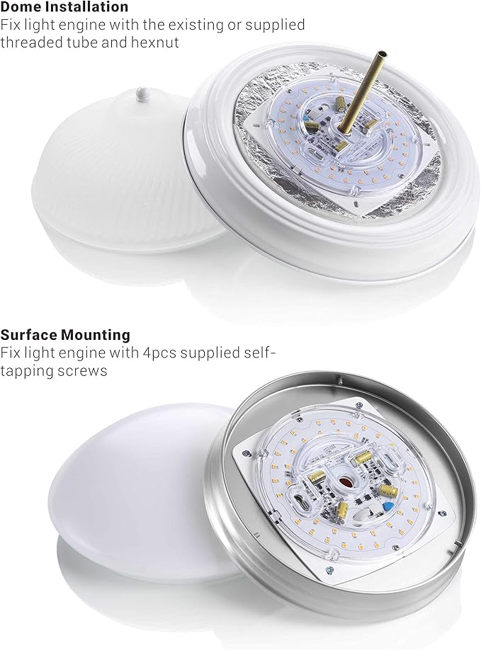4" PCB Size 4000K Dimmable LED Light Engine 5.39" Overall Size, 17W 1200LM 120V CRI90, Retrofit Light Kit for Ceiling Fan, Pendant, Lantern Garden，Ceiling Flush， UL/ES/JA8