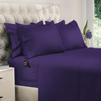 DREAMCARE Queen Sheet Set – 6 pcs Cooling Bed Sheets – up to 21” Deep Pocket Queen Sheets Set – 2500 Supreme Collection – Extra Soft 100% Brushed Microfiber Hotel Luxury with Side Pocket – Purple