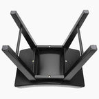 URFORESTIC Vanity Stool, Modern Makeup Dressing Stool with Concave Seat Surface,Capacity 300lb, Easy Assembly (Black)