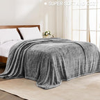 Exclusivo Mezcla Plush Fuzzy Fleece Throw Blanket Extra Large, Super Soft, Fluffy and Warm Blankets for Couch, Bed, Suitable for All Seasons (50x70 Inches, Mixed Black)
