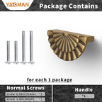 Brushed Antique Brass Cabinet Pulls 6 Pack 3 Inch Vintage Drawer Handles Kitchen Cupboard Half Moon Bathroom Dresser Sunflower Cup Pull SH-AB76-6