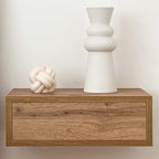 Mobili Fiver, Riccardo Floating nightstand, Rustic Oak, Made in Italy