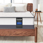 Coolvie Twin XL Mattress 10 Inch Twin XL Hybrid Mattress, Low Motion Transfer & Breathable Bed Mttresses in A Box, Built in Pocketed Coils and Gel Memory Foam Layer, Avaliable in Adjustable Bed