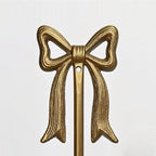 Metal Wall Candle Sconce Holders, Set of 2, Gold, Modern Bow Design, Wall Mount Taper Candle Holders for Living Room, Farmhouse, Wedding Decor