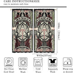 Viking Curtains Nordic Mythology Rune Weapon Antique Viking Pirate Crow Art Pattern Printed Curtains Bedroom Living Room Decoration Blackout Curtains W84 * L84 Inch