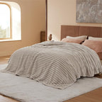 Bedsure GentleSoft King Size Blanket for Bed - Cozy Soft Blankets for Women, Cute Large Fleece Throws for Girls, Linen, 108x90 Inches