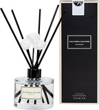 CULTURE & NATURE Reed Diffuser Set 6.7oz (200ml) Vanilla Scented Diffuser with Sticks Home Fragrance Reed Diffuser for Bathroom Shelf Decor