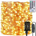 165Ft Ultra Long 500 LEDs String Lights Plug in, with Switch/Timer, Waterproof Dimmable Copper String Lights for Home/Holiday Decor, 8 Modes Fairy Lights with Remote, Warm White UL Listed
