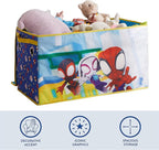 Idea Nuova Marvel Spidey and His Amazing Friends Collapsible Toy Storage Trunk,Durable Organizer with Soft Lid, 28.5" x 14.5" x 16"
