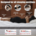 WhatsBedding 4 Inch Memory Foam Mattress Topper Twin Size for Pressure Relief, Extra Soft and Breathable Pillow Top Mattress Topper with 3D air mesh, Fluffy Shredded Memory Foam Filled，75 * 39 * 4in