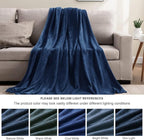 BEDELITE Fleece Blanket Full Size Navy for Couch & Bed, Luxury Plush Cozy Fuzzy Blanket 84" x 90", Super Soft Warm Lightweight Throw Blanket for Travel Camping