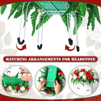 Christmas Cemetery Decorations for Grave Headstone Flower Saddle Artificial Flower Saddles Red Poinsettia Outdoor Memorial Headstone Realistic Bouquet(Fresh Color,Butterfly Style)