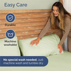 Split King 7 Piece Sheet Set - Comfy Breathable & Cooling - Soft Hotel Luxury Bedding Set with 8-16 Inch Deep Pockets - 1 Flat & 2 Fitted Sheet & 4 Pillowcases - Wrinkle Free & Easy Care - Light Sage