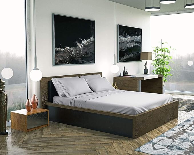 DREAMCARE California King Sheet Sets – 6 pcs Cooling Bed Sheets – up to 15” Deep Cal King Sheets – 2500 Supreme Collection – Extra Soft 100% Brushed Microfiber Hotel Luxury with Side Pocket – L Gray