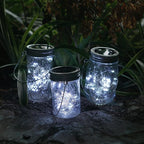 Decorman Solar Mason Jar Lid Lights, 6 Pack 10 LED Waterproof String Fairy Star Firefly Jar Lids Lights for Patio Garden Yard Lawn Party Wedding Christmas Decoration(Jars & Hangers Not Included)