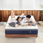 Coolvie 12 Inch Hybrid Twin XL Mattress -Firm Feel -Support Foam with Strong Pocket Springs - Extra Lumbar&Shoulder Support for Back&Stomach Sleepers, CertiPUR-US® Certified Foam,XL Long Size