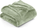Utopia Bedding Fleece Blanket Twin Size Sage Green 300GSM Luxury Anti-Static Fuzzy Soft Microfiber Bed Blanket (60x80 Inch)