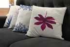 Ambesonne Botanical Throw Pillow Cushion Case Pack of 4, Minimalist Watercolor Painting Leaves Agave Branches Plant in a Pot, Modern Accent Double-Sided Digital Printing, 20", Dark Pink and Ceil Blue