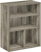 Furinno PASIR Book Shelf, 3-Tier Display Bookshelf, Bookcase, 11.8 x 23.6 x 28.2, for Living Room, Bedroom, Home Office, French Oak