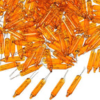 Mudder 200 Count 2.5V Christmas 50/100/150/200 Count Mini Incandescent Wire String Lights Replacement Bulbs Indoor/Outdoor Christmas Lights Decorations for Home Xmas Tree(Orange)