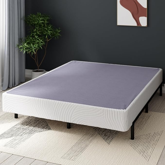 ZINUS Edgar 8 Inch Bamboo Box Spring, Mattress Foundation, Sturdy Bamboo Structure, Low Profile, Easy Assembly, Full