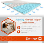 Dormeo RV Short Queen Cooling Mattress Topper, 3-Inch with Octaspring® Technology for Optimal Back Support, Medium Firmness