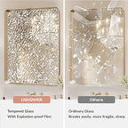 USHOWER Gold Bathroom Mirrors 24"x36" 2 Pack, Brushed Gold Rectangle Mirrors for Over Sink, Rounded Corner, Aluminum Frame, Anti-Rust, Tempered Glass, Horizontal or Vertical Mounted