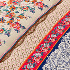 MAXYOYO Bohemian Retro Floor Mattress Vintage Floral Japanese Futon Mattress Roll Up Thicken Sleeping Bed Portable Camping Mattress Floor Lounger Couch Bed Mattress Pad, King Size