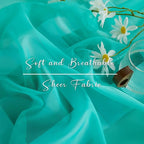NICETOWN Voile Sheer Scarf for Windows - Luxury Decorative Fresh Color Valance Topper Chic Voile Sheer Drape for Beach House (Pool Blue, 1-Pack, W60 x L216)