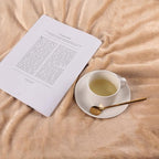 NANPIPER King Size Blanket Warm Sherpa, Soft Fleece Throw for Bed, Reversible Thick Fuzzy Microfiber for Winter (Beige,90x108 inches)