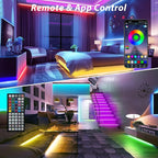 Led Lights for Bedroom 250ft (2 Rolls of 125ft) Color Changing RGB Led Strip Lights with 60 Keys Remote and App Control, Music Sync Led Lights for Room Kitchen Party Home Decor