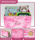 Sorbus Fabric Dresser for Kids Bedroom - Chest of 5 Drawers, Tall Storage Tower, Clothing Organizer, for Closet, for Playroom, for Nursery, Steel Frame, Fabric Bins - Wood Handle (Tie-dye Pink)