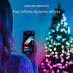 Twinkly App-Controlled 65.6ft Smart String LED Lights with 250 RGB+W LEDs - WiFi & Bluetooth Connectivity, Sync with Music, Indoor/Outdoor Use (IP44), Compatible with Google Assistant & Amazon Alexa