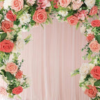 Artificial Flowers 25pcs Roses, Shade of Light Orange Foam Fake Rose Faux Flower for DIY Wedding Bouquet Bridal Shower Centerpieces Floral Arrangements Party Table Home Decorations