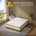 Cooling Gel Queen Size Mattress 10 Inch Hybrid Queen Mattress in a Box with Pocketed Springs Memory Foam for Back Pain & Pressure Relief with CertiPUR-US Certified Foam
