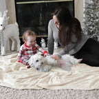 Bedsure GentleSoft Fleece Throw XL Blanket Cream - 300GSM Soft Lightweight Plush Cozy Blankets for Bed, Sofa, Couch, Travel, Camping, 50x70 inches