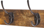 YMYNY Coat Rack Wall Mount with Shelf, 2 Pack 23.6" Coat Hooks Coat Hanger Wall Mount, Wall Hooks for Hanging, Hat Rack for Wall, Towel Hooks for Bathrooms, Rustic Brown UHWS004H-2