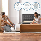 Cool Gel 12 Inch King Mattress Memory Foam Medium Firm, King Size Memory Foam Mattress Cooling, Made in the USA, 12" Depth with Pressure Relief, CertiPUR-US Certified No Fiberglass, CoolGel Bed