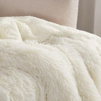 Bedsure GentleSoft Fuzzy Sherpa Faux Fur Twin Blanket Cream Cozy Gifts for Women, Soft Fleece Plush Warm Minky Thick Blanket Twin Size for Bed, Couch, Room Dorm Essentials Cream Decor Gifts, 60x80