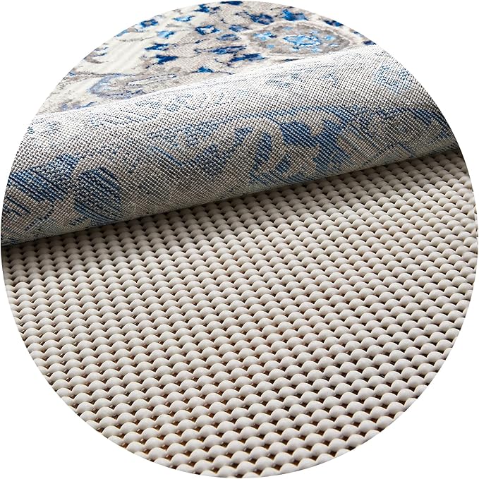 Veken 4 Ft Round Rug Pad Gripper for Hardwood Floors, Circle Non Slip Rug Pads for Area Rugs, Thick Rug Grippers for Tile Floors, Under Carpet Anti Skid Mat, Keep Your Rugs Safe and in Place